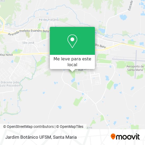 Jardim Botânico UFSM mapa