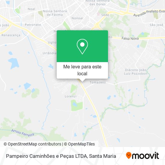 Pampeiro Caminhões e Peças LTDA mapa