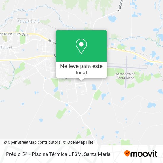 Prédio 54 - Piscina Térmica UFSM mapa