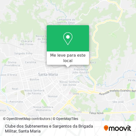 Clube dos Subtenentes e Sargentos da Brigada Militar mapa