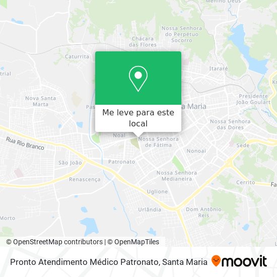Pronto Atendimento Médico Patronato mapa