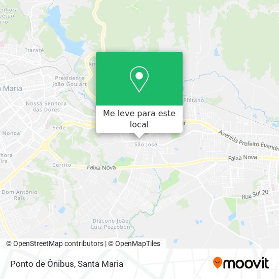 Ponto de Ônibus mapa