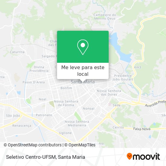 Seletivo Centro-UFSM mapa