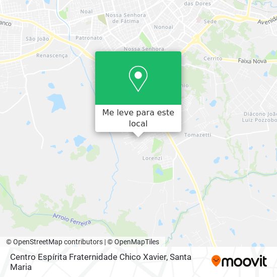 Centro Espírita Fraternidade Chico Xavier mapa