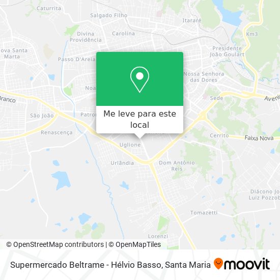 Supermercado Beltrame - Hélvio Basso mapa