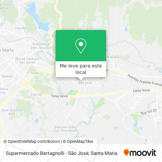 Supermercado Bertagnolli - São José mapa