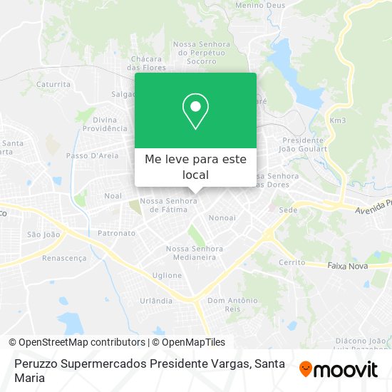 Peruzzo Supermercados Presidente Vargas mapa