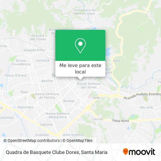 Quadra de Basquete Clube Dores mapa