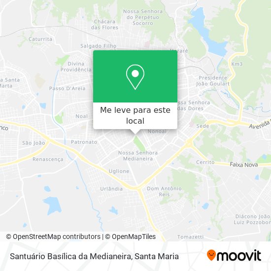 Santuário Basílica da Medianeira mapa