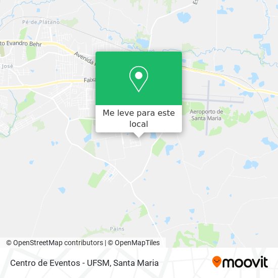 Centro de Eventos - UFSM mapa