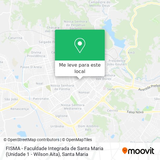 FISMA - Faculdade Integrada de Santa Maria (Unidade 1 - Wilson Aita) mapa