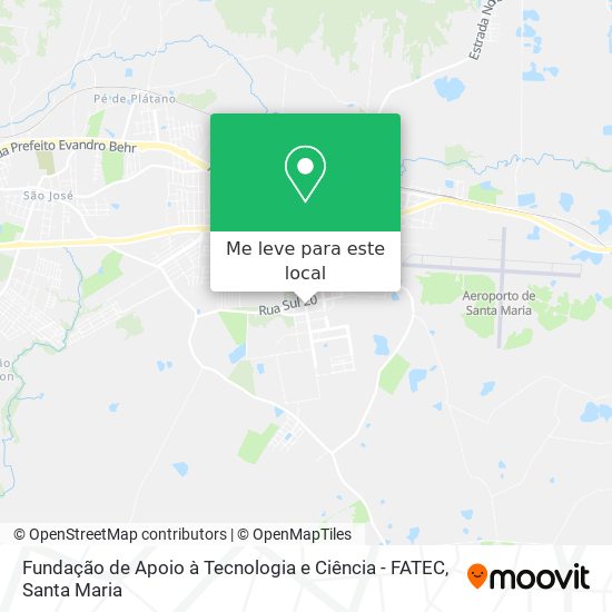 Fundação de Apoio à Tecnologia e Ciência - FATEC mapa