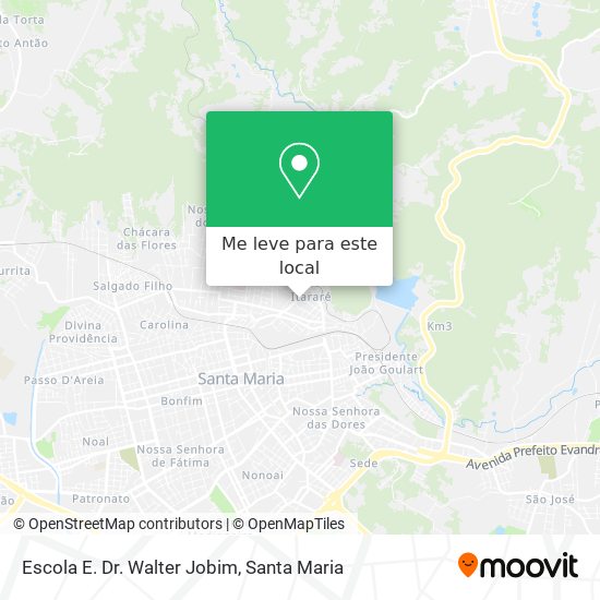 Escola E. Dr. Walter Jobim mapa
