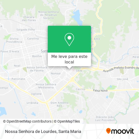 Nossa Senhora de Lourdes mapa