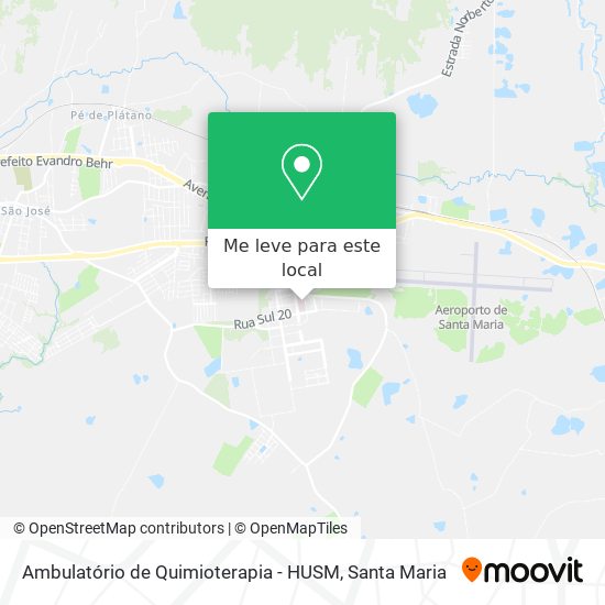Ambulatório de Quimioterapia - HUSM mapa