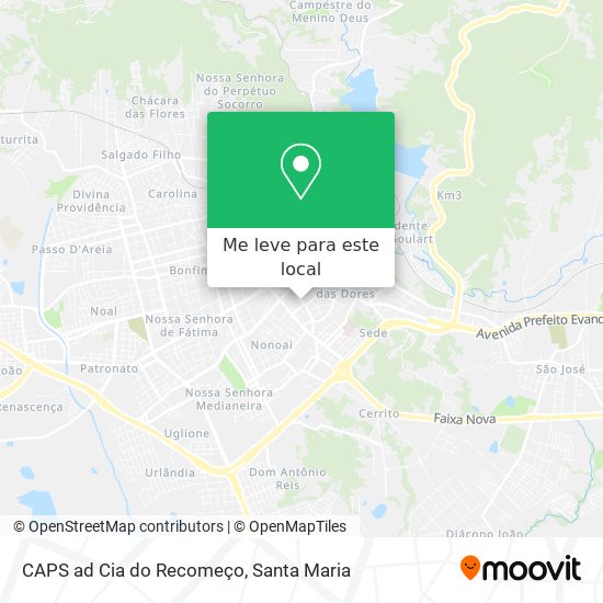 CAPS ad Cia do Recomeço mapa