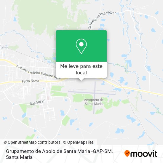 Grupamento de Apoio de Santa Maria -GAP-SM mapa
