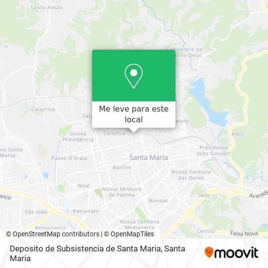 Deposito de Subsistencia de Santa Maria mapa