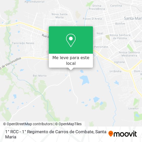 1° RCC - 1° Regimento de Carros de Combate mapa