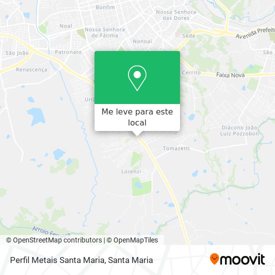 Perfil Metais Santa Maria mapa