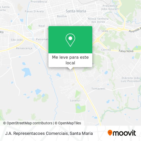 J.A. Representacoes Comerciais mapa
