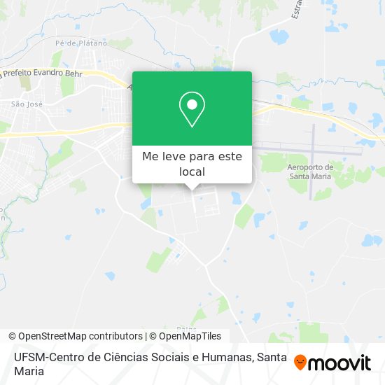 UFSM-Centro de Ciências Sociais e Humanas mapa