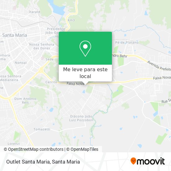 Outlet Santa Maria mapa