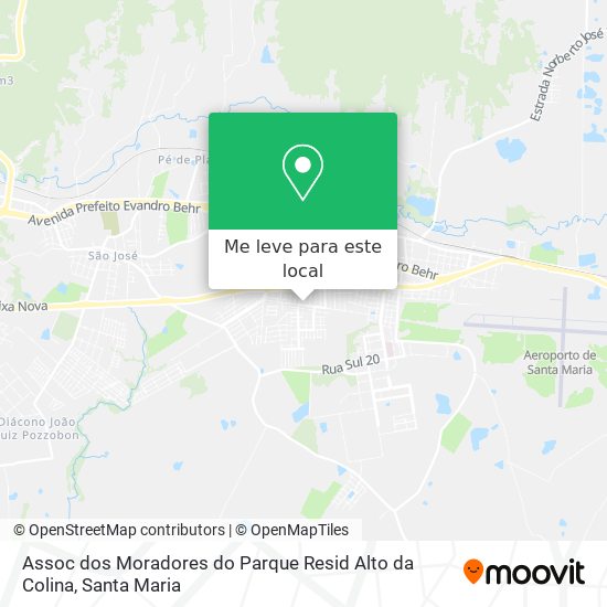 Assoc dos Moradores do Parque Resid Alto da Colina mapa