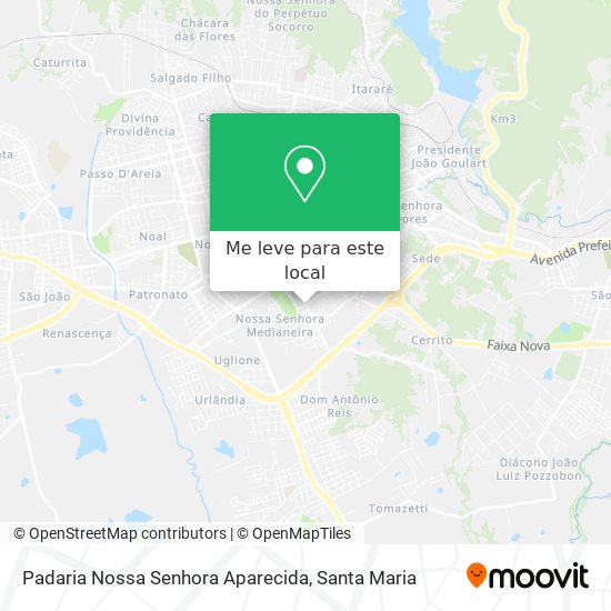 Padaria Nossa Senhora Aparecida mapa