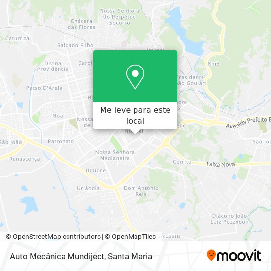 Auto Mecânica Mundiject mapa