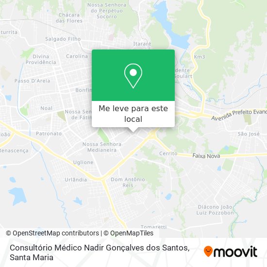 Consultório Médico Nadir Gonçalves dos Santos mapa