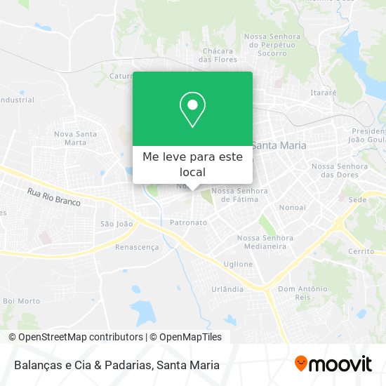 Balanças e Cia & Padarias mapa