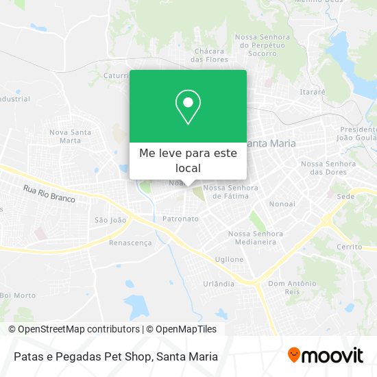 Patas e Pegadas Pet Shop mapa