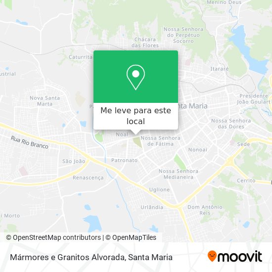 Mármores e Granitos Alvorada mapa