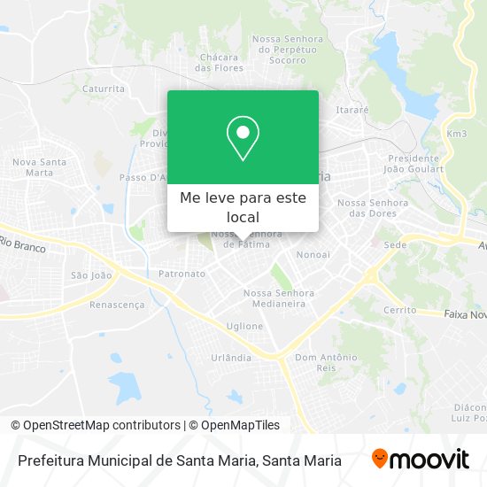 Prefeitura Municipal de Santa Maria mapa