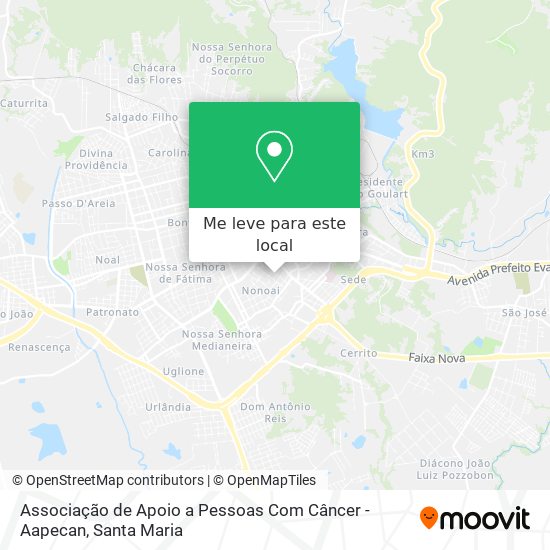 Associação de Apoio a Pessoas Com Câncer - Aapecan mapa