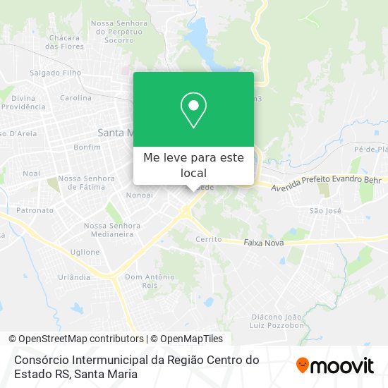 Consórcio Intermunicipal da Região Centro do Estado RS mapa
