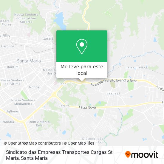 Sindicato das Empresas Transportes Cargas St Maria mapa