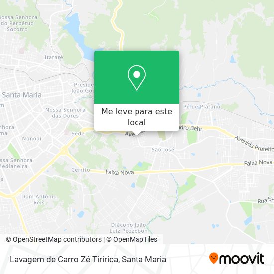 Lavagem de Carro Zé Tiririca mapa