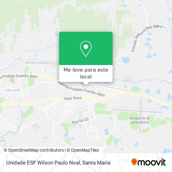 Unidade ESF Wilson Paulo Noal mapa