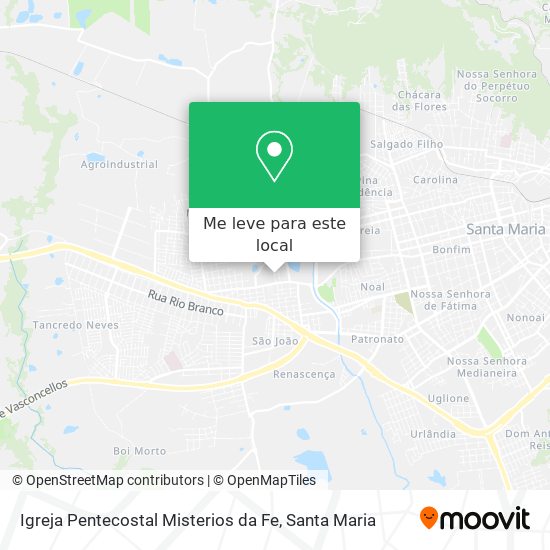 Igreja Pentecostal Misterios da Fe mapa