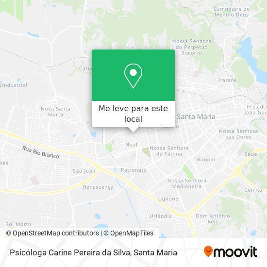Psicóloga Carine Pereira da Silva mapa