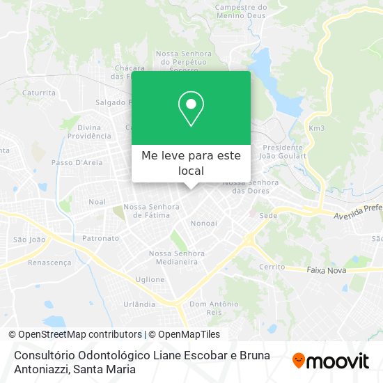 Consultório Odontológico Liane Escobar e Bruna Antoniazzi mapa