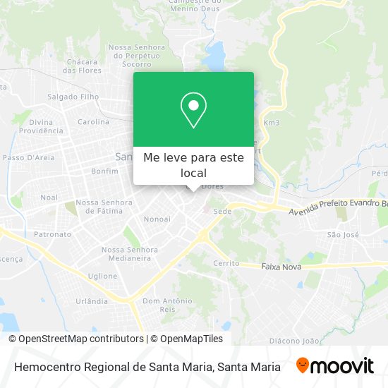 Hemocentro Regional de Santa Maria mapa