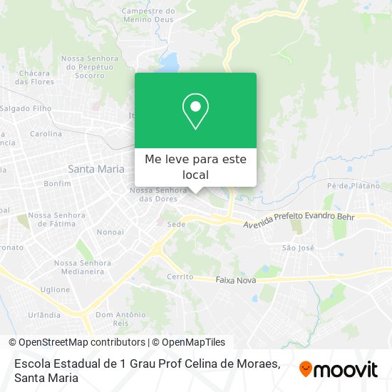 Escola Estadual de 1 Grau Prof Celina de Moraes mapa
