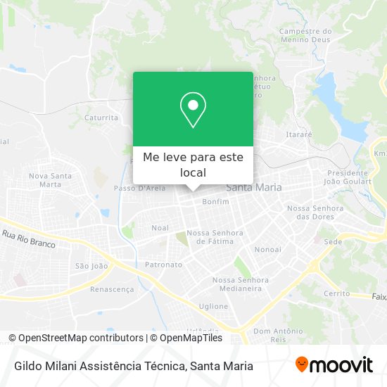 Gildo Milani Assistência Técnica mapa