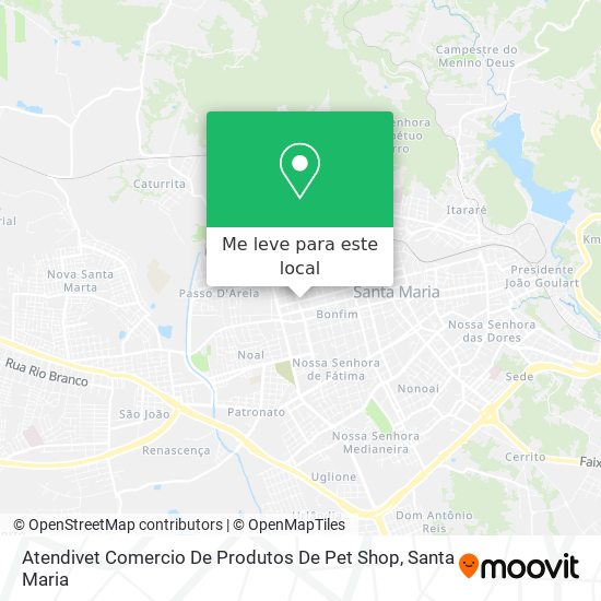 Atendivet Comercio De Produtos De Pet Shop mapa