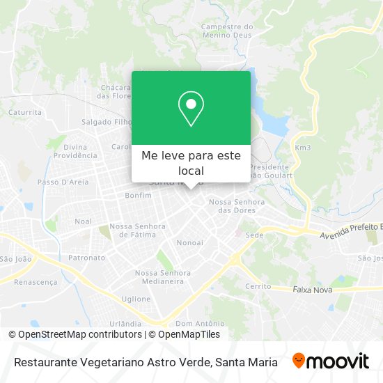 Restaurante Vegetariano Astro Verde mapa