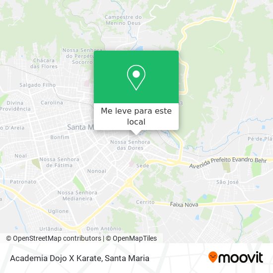 Academia Dojo X Karate mapa