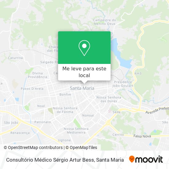 Consultório Médico Sérgio Artur Bess mapa